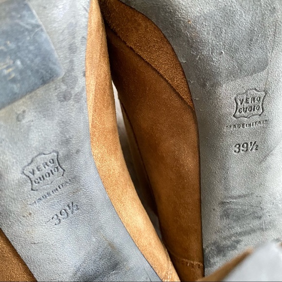 Lanvin Brown Suede Monk Strap Platform Ankle Booties - Picture 6 of 9